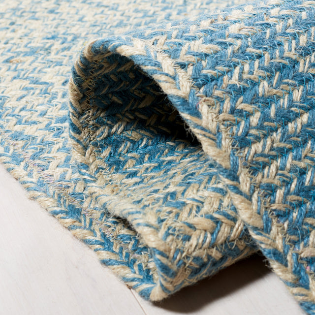 Safavieh Natural Fiber Nfb263M Natural/Light Blue Rug.