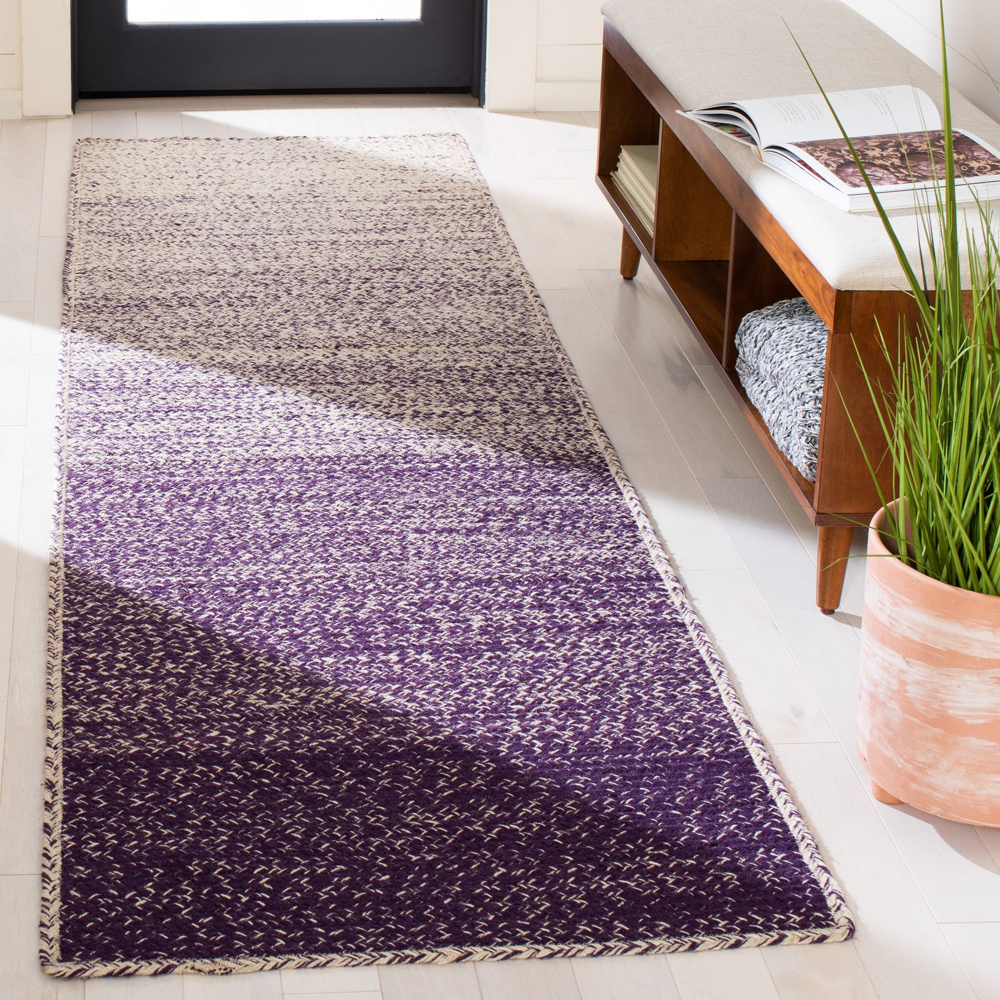 Safavieh Natural Fiber Nfb263V Natural/Purple Area Rug