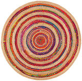 Safavieh Natural Fiber Nfb301U Pink/Natural Rugs.