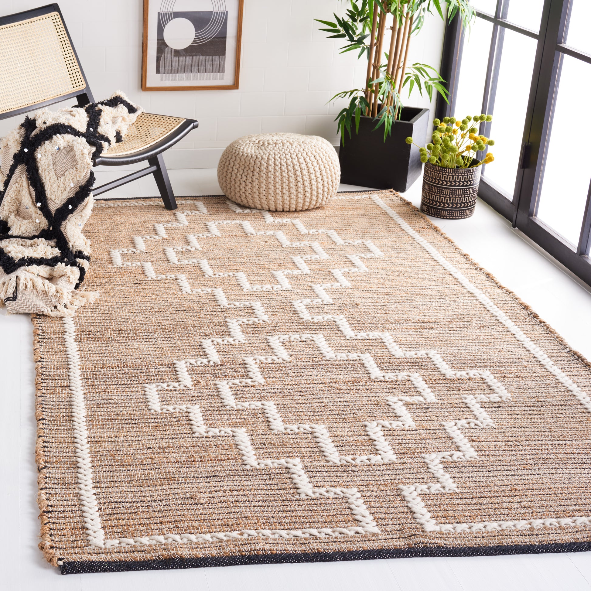 Safavieh Natural Fiber Nfb375A Natural/Ivory Area Rug