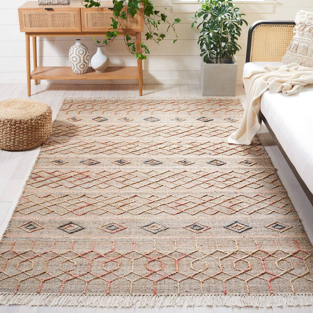 Safavieh Natural Fiber Nfb402A Natural/Rust Rug.