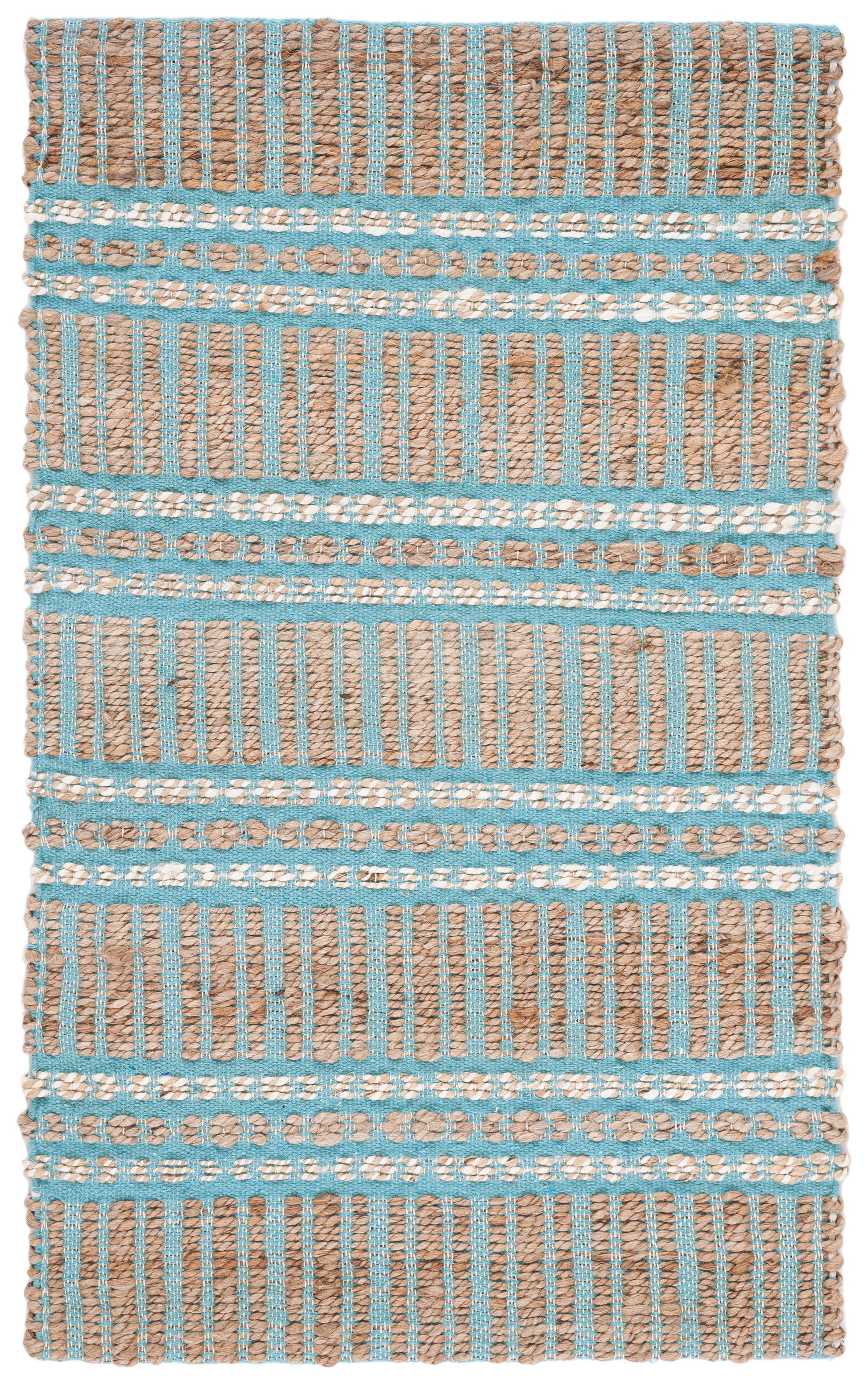 Safavieh Natural Fiber Nfb651K Teal/Natural Area Rug