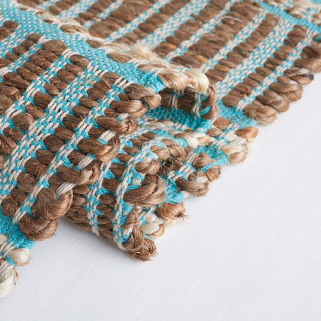 Safavieh Natural Fiber Nfb651K Teal/Natural Rug.