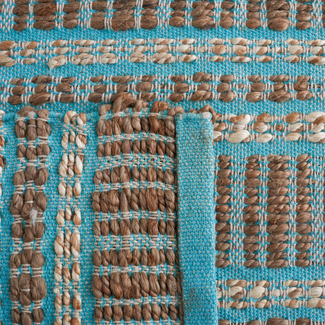 Safavieh Natural Fiber Nfb651K Teal/Natural Rug.