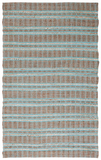 Safavieh Natural Fiber Nfb651K Teal/Natural Area Rug