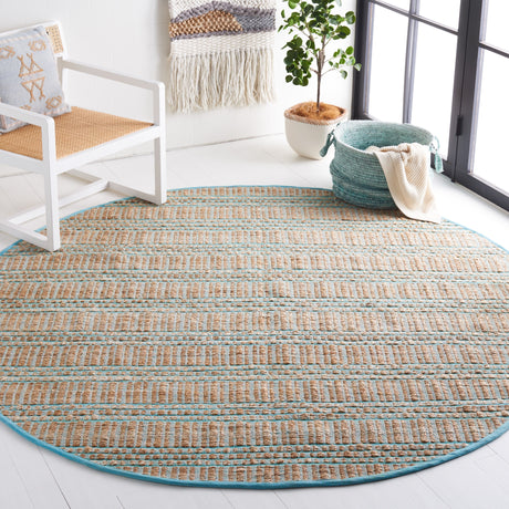 Safavieh Natural Fiber Nfb651K Teal/Natural Rug.