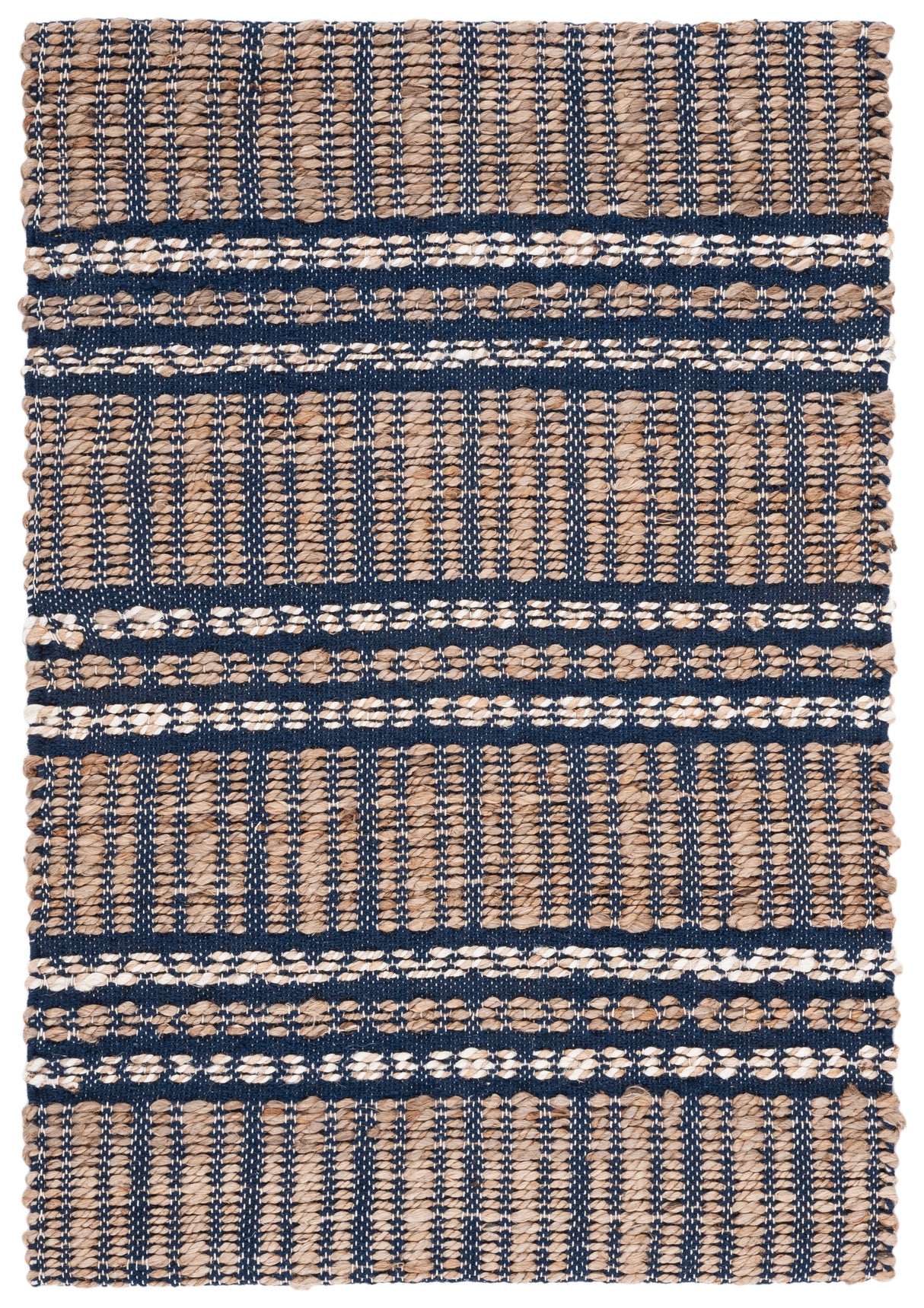 Safavieh Natural Fiber Nfb651N Navy/Natural Rug.