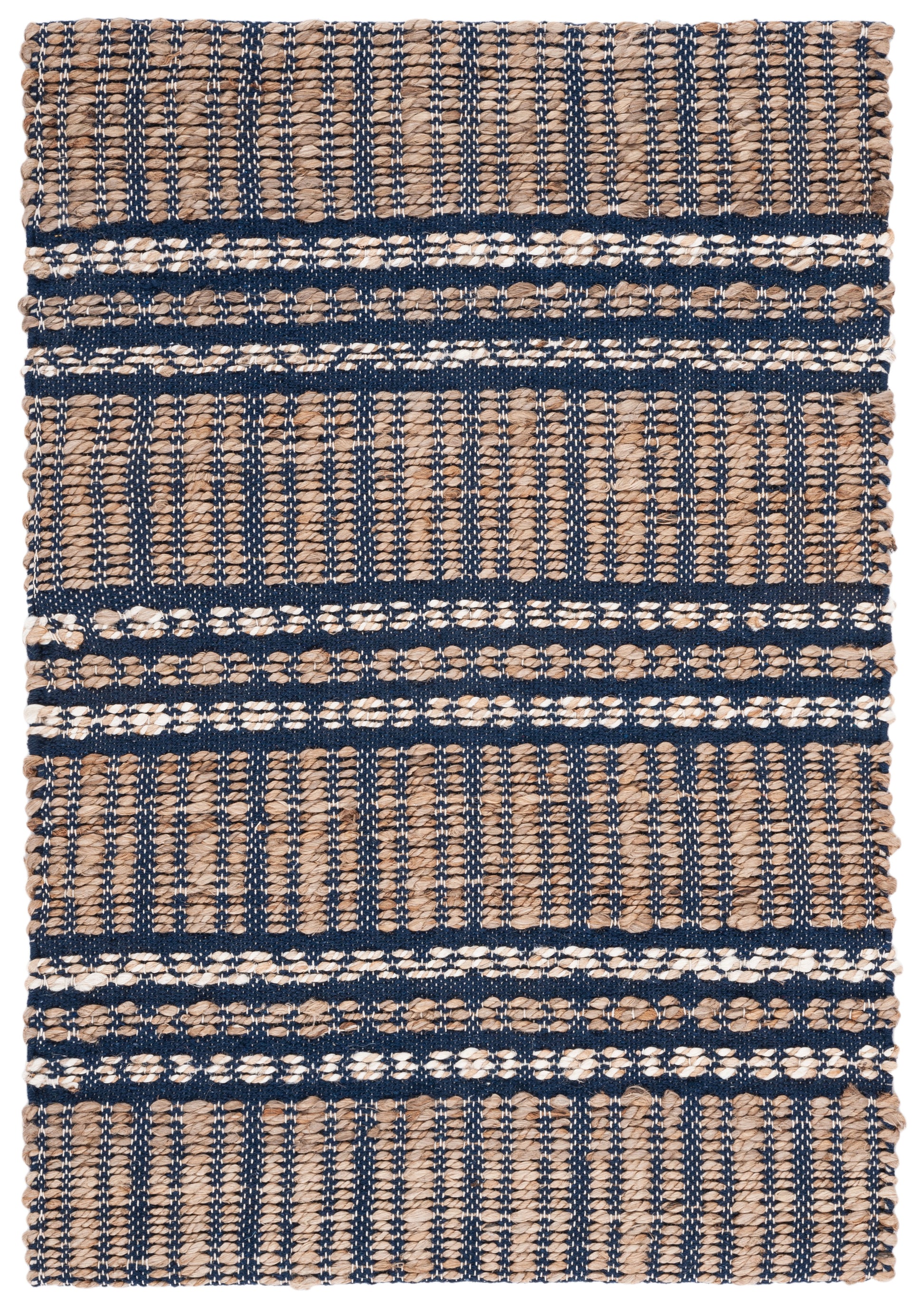 Safavieh Natural Fiber Nfb651N Navy/Natural Area Rug