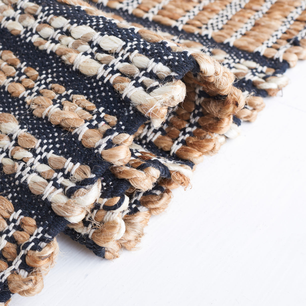 Safavieh Natural Fiber Nfb651N Navy/Natural Rug.