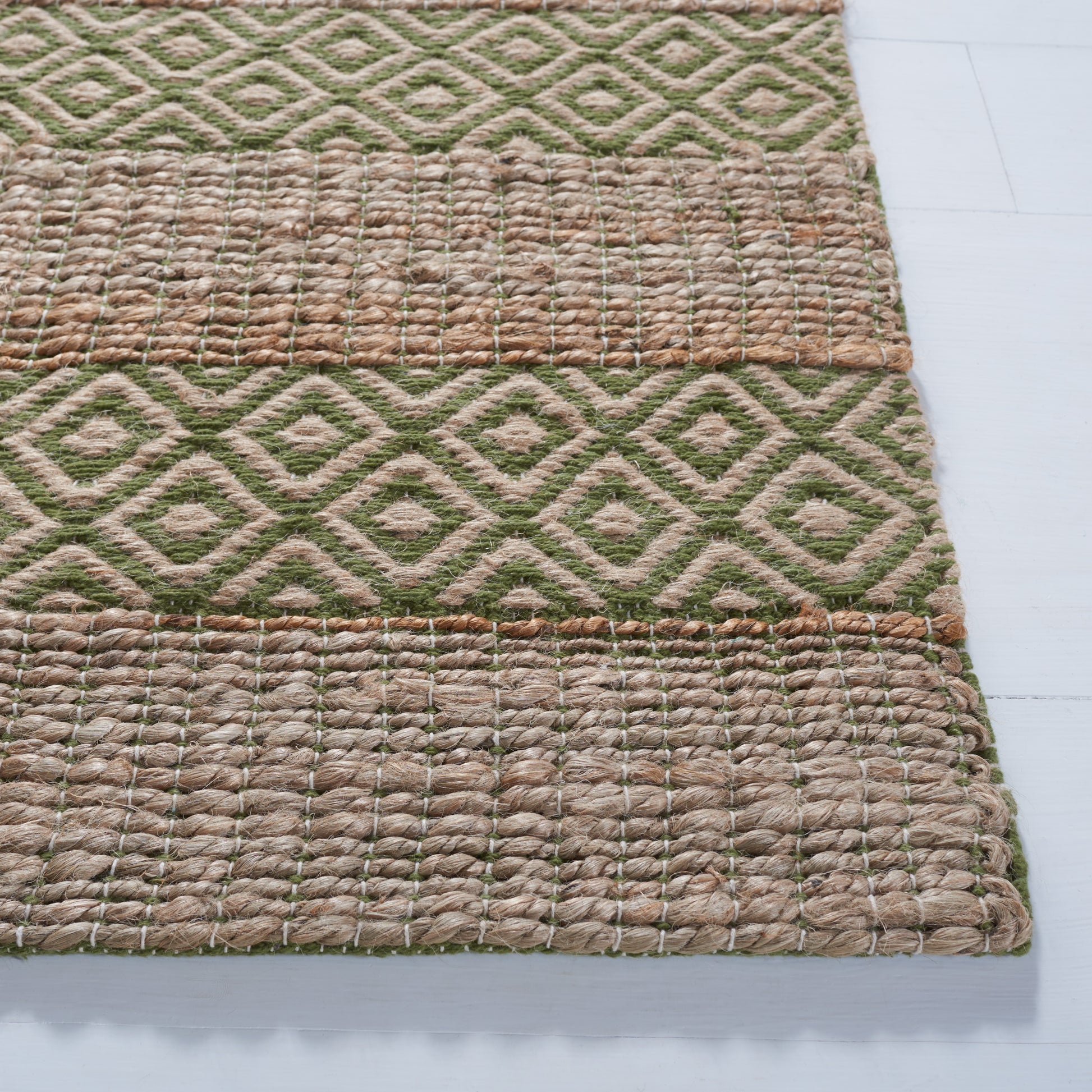 Safavieh Natural Fiber Nfb653Y Green/Natural Area Rug