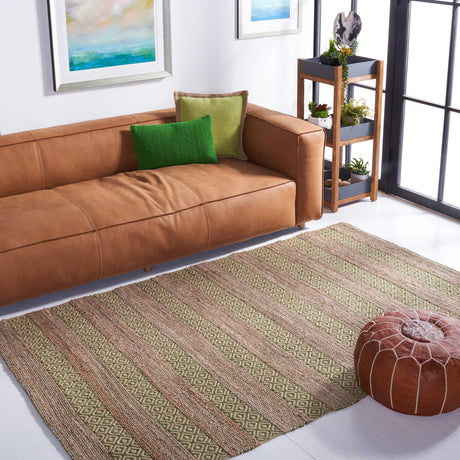 Safavieh Natural Fiber Nfb653Y Green/Natural Rug.