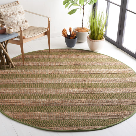 Safavieh Natural Fiber Nfb653Y Green/Natural Rug.
