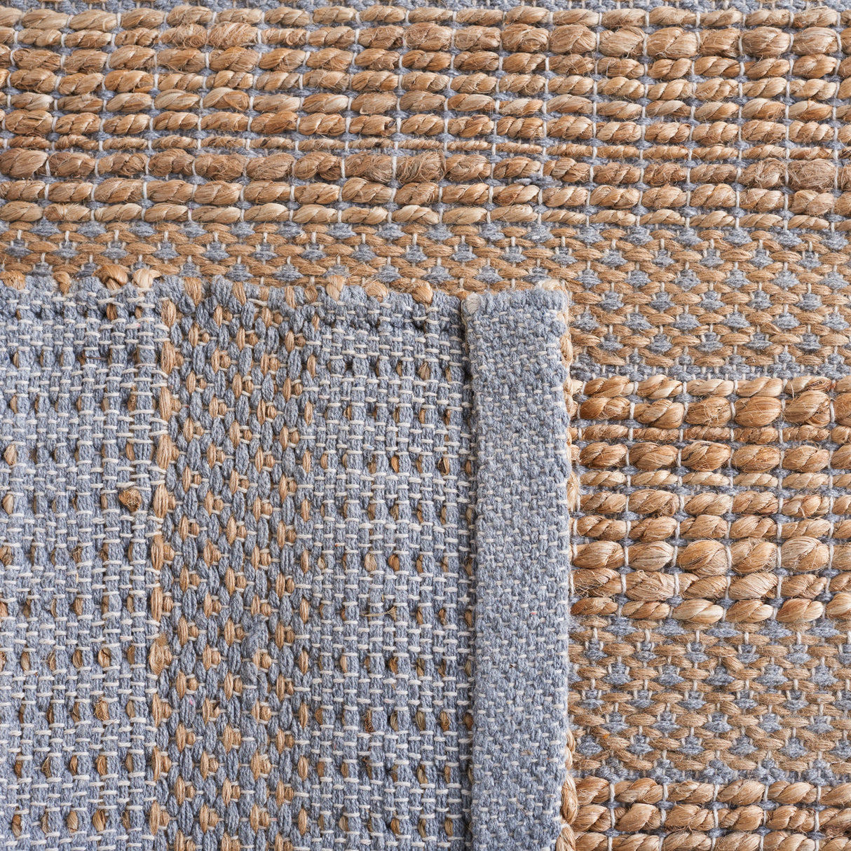 Safavieh Natural Fiber Nfb654F Grey/Natural Rug.