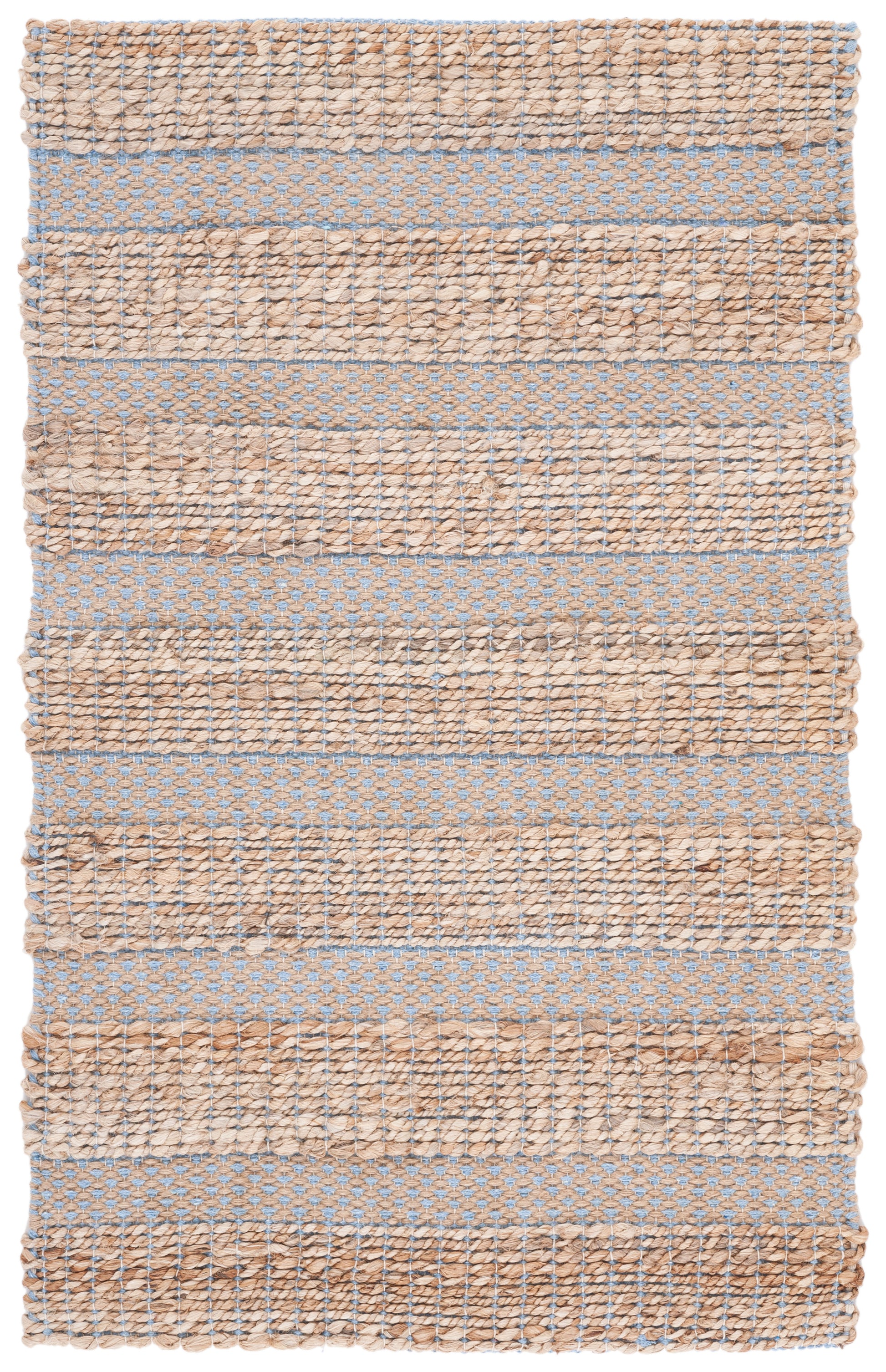 Safavieh Natural Fiber Nfb654M Light Blue/Natural Area Rug