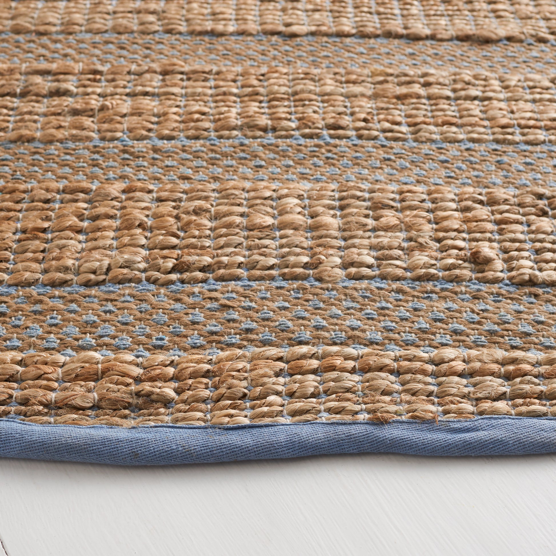 Safavieh Natural Fiber Nfb654M Light Blue/Natural Area Rug