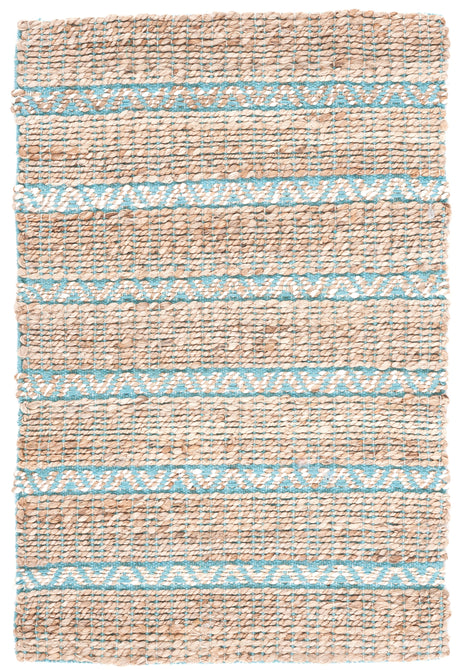 Safavieh Natural Fiber Nfb655K Teal/Natural Rug.