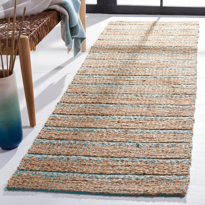 Safavieh Natural Fiber Nfb655K Teal/Natural Area Rug