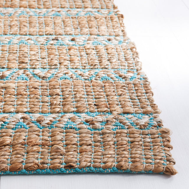 Safavieh Natural Fiber Nfb655K Teal/Natural Rug.
