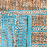 Safavieh Natural Fiber Nfb655K Teal/Natural Rug.