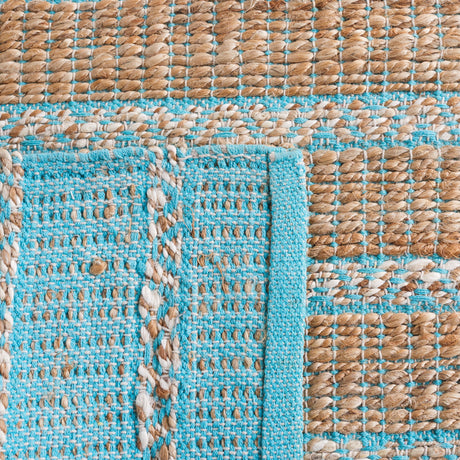 Safavieh Natural Fiber Nfb655K Teal/Natural Rug.