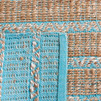 Safavieh Natural Fiber Nfb655K Teal/Natural Area Rug