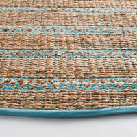 Safavieh Natural Fiber Nfb655K Teal/Natural Area Rug