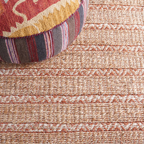 Safavieh Natural Fiber Nfb655P Rust/Natural Rug.