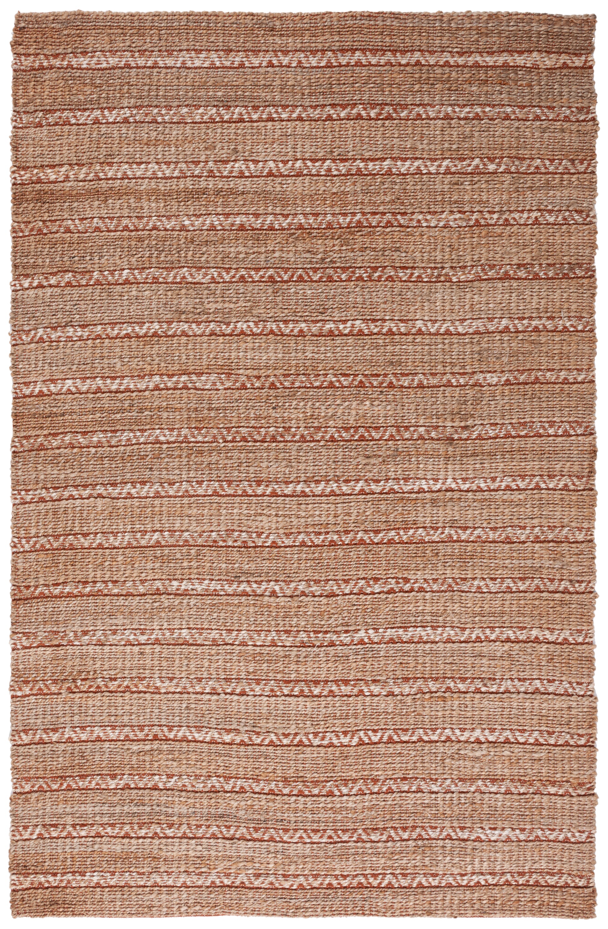 Safavieh Natural Fiber Nfb655P Rust/Natural Area Rug