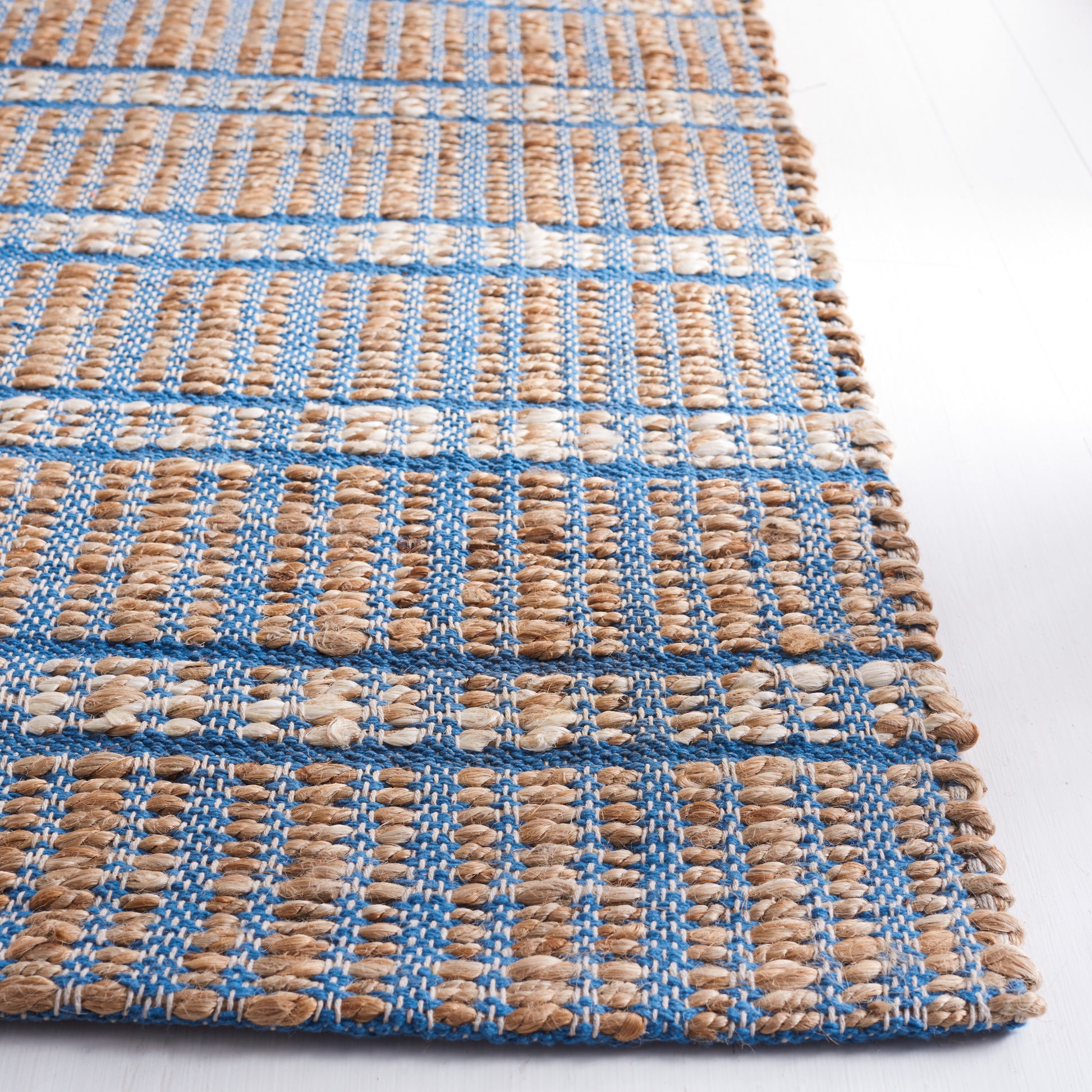 Safavieh Natural Fiber Nfb656M Blue/Natural Area Rug