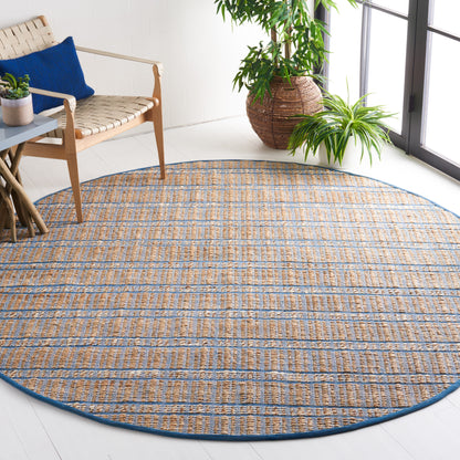 Safavieh Natural Fiber Nfb656M Blue/Natural Area Rug