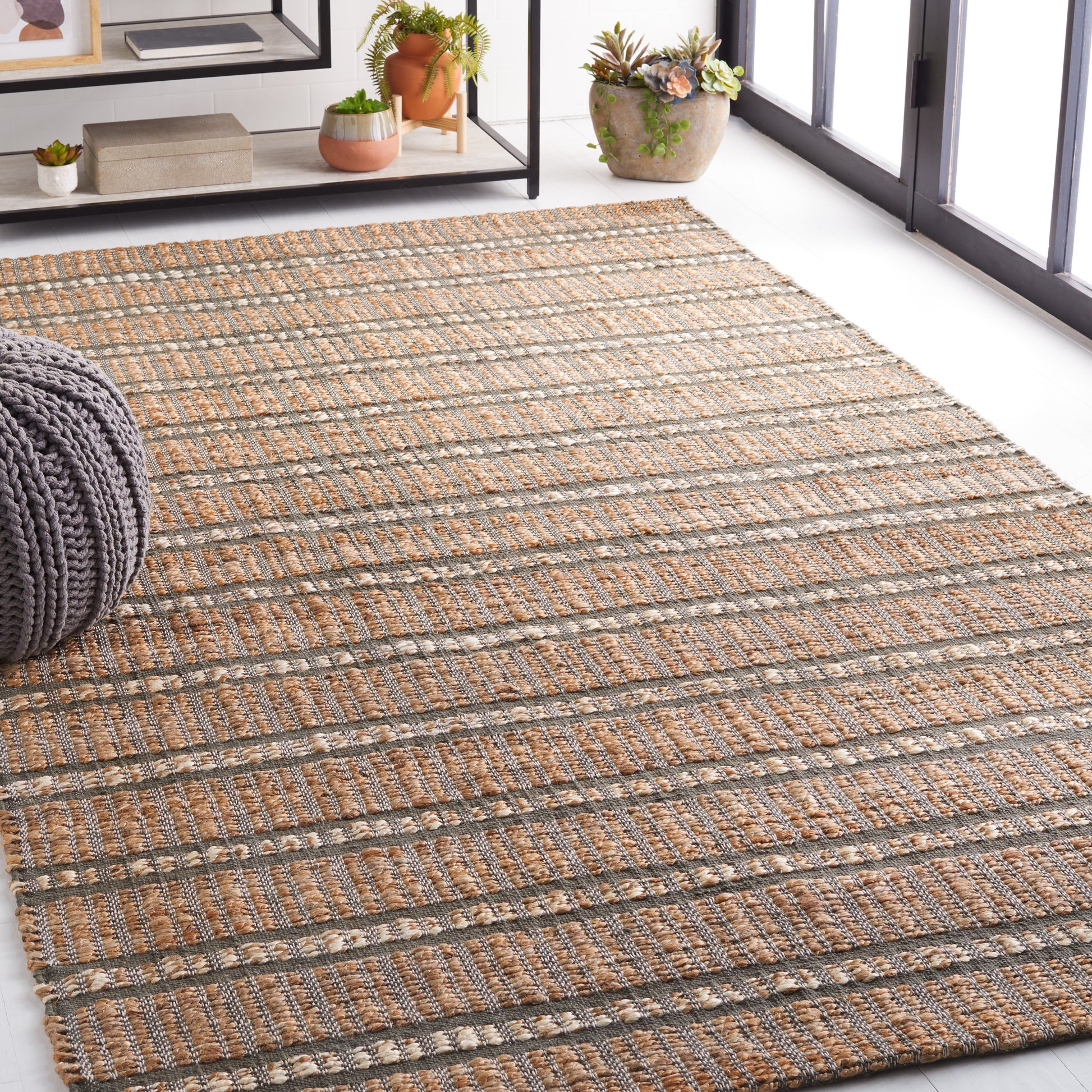 Safavieh Natural Fiber Nfb656X Olive/Natural Area Rug