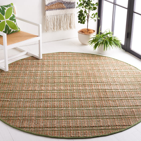 Safavieh Natural Fiber Nfb656Y Green/Natural Rug.