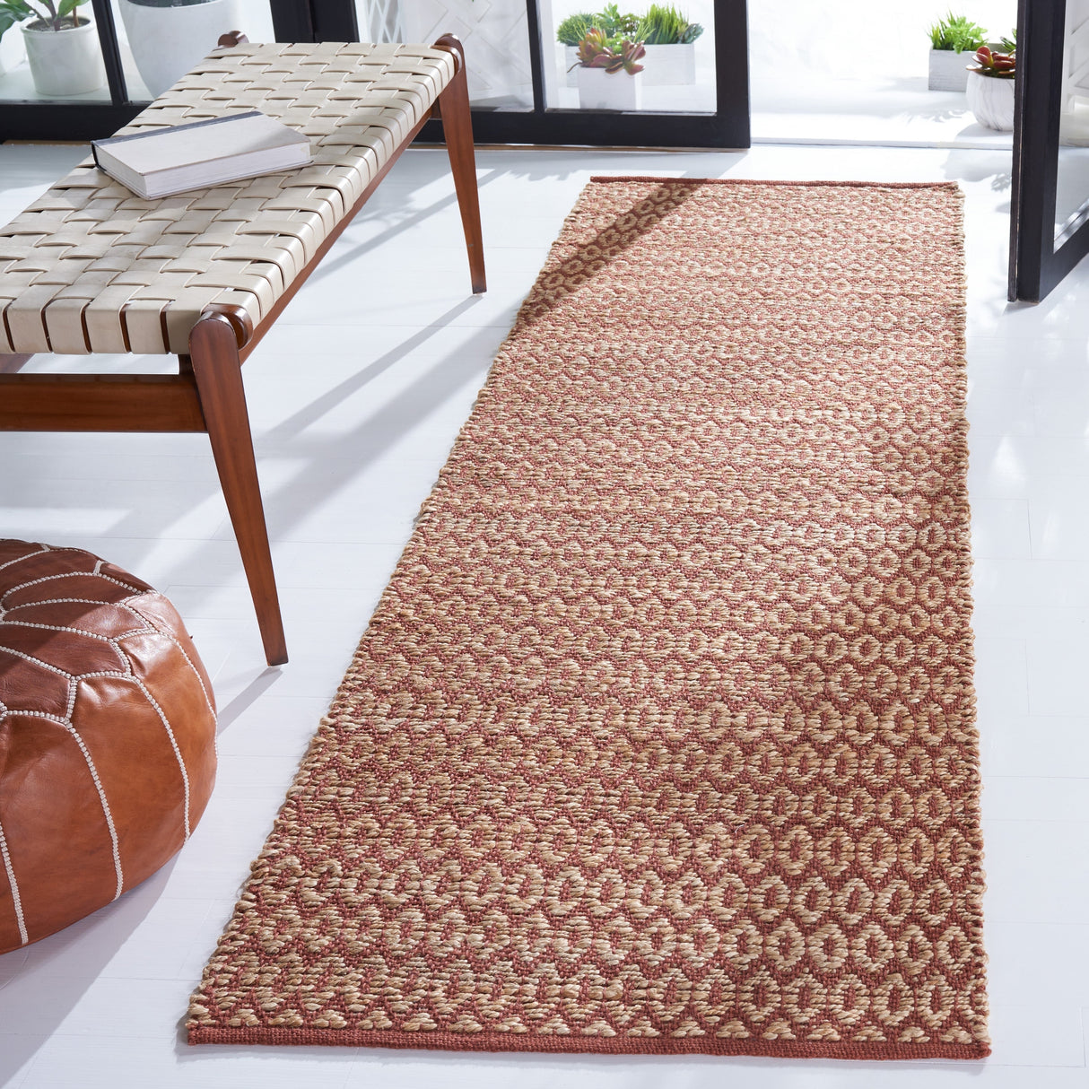 Safavieh Natural Fiber Nfb701P Natural/Rust Rugs.