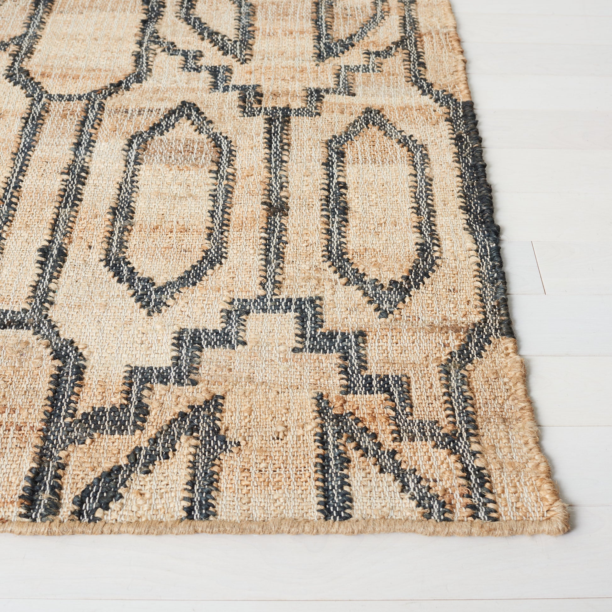 Safavieh Natural Fiber Nfb750B Natural/Black Area Rug