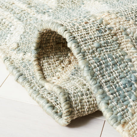 Safavieh Natural Fiber Nfb750J Light Blue/Ivory Rug.
