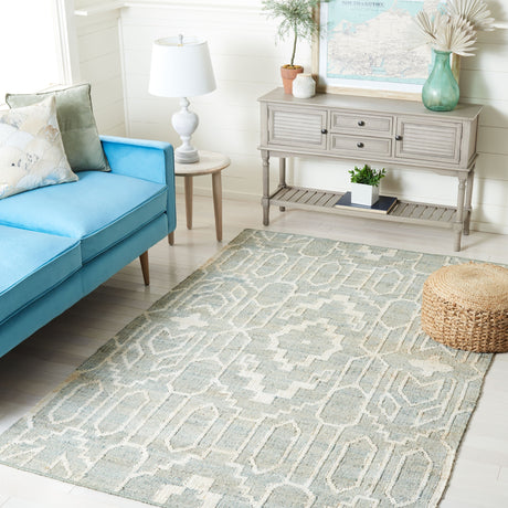 Safavieh Natural Fiber Nfb750J Light Blue/Ivory Rug.