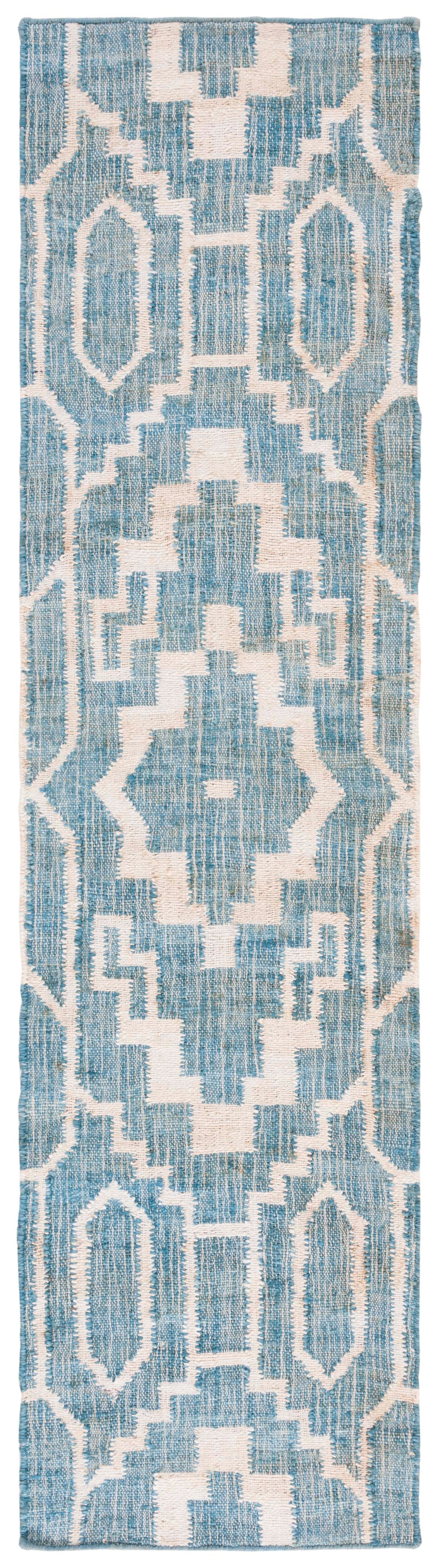 Safavieh Natural Fiber Nfb750M Blue/Ivory Rug.