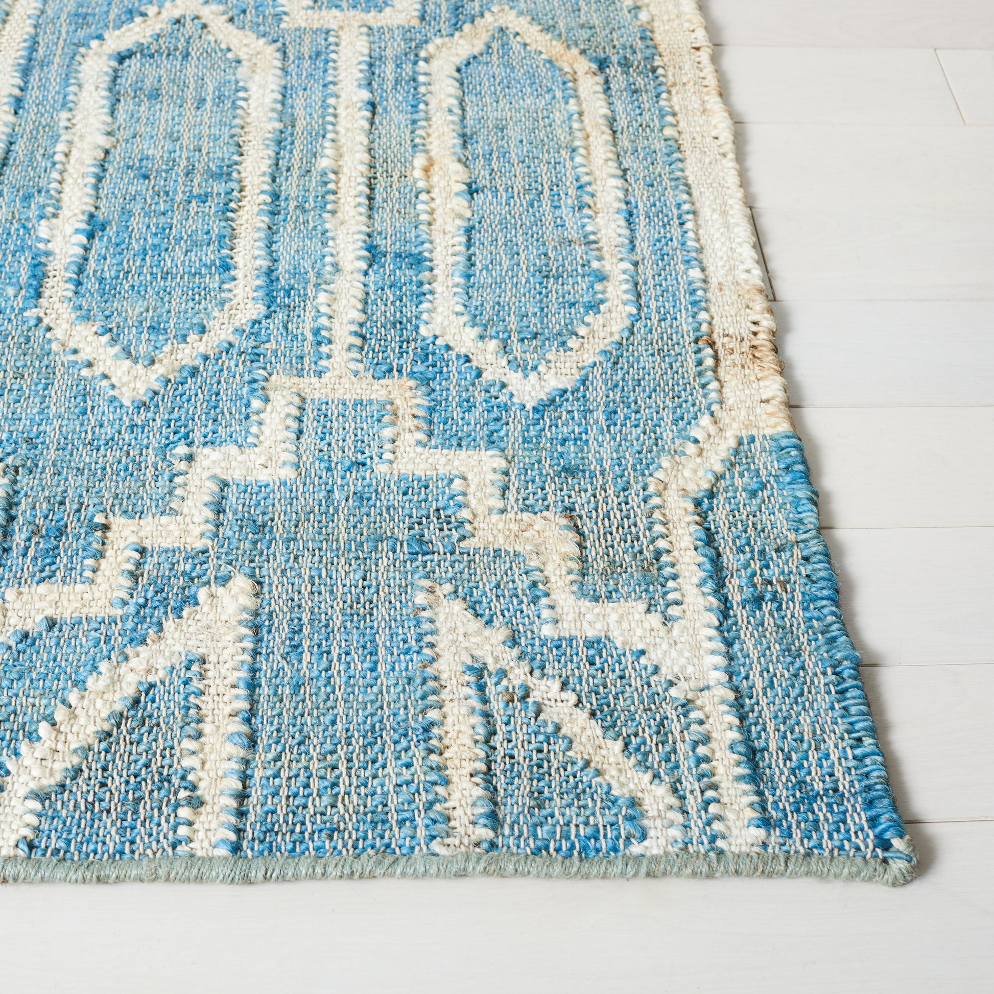 Safavieh Natural Fiber Nfb750M Blue/Ivory Area Rug