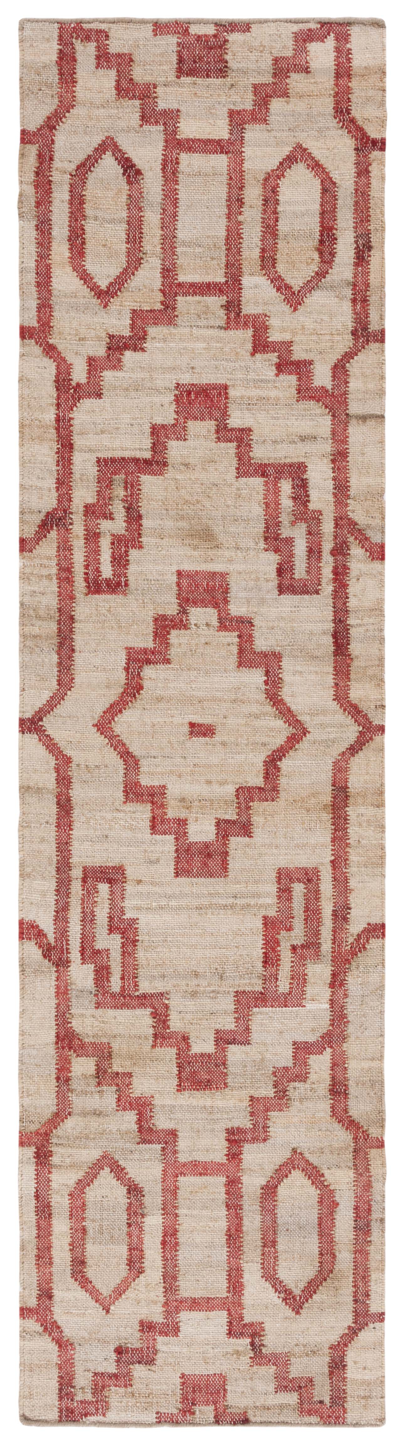 Safavieh Natural Fiber Nfb750Q Natural/Red Area Rug