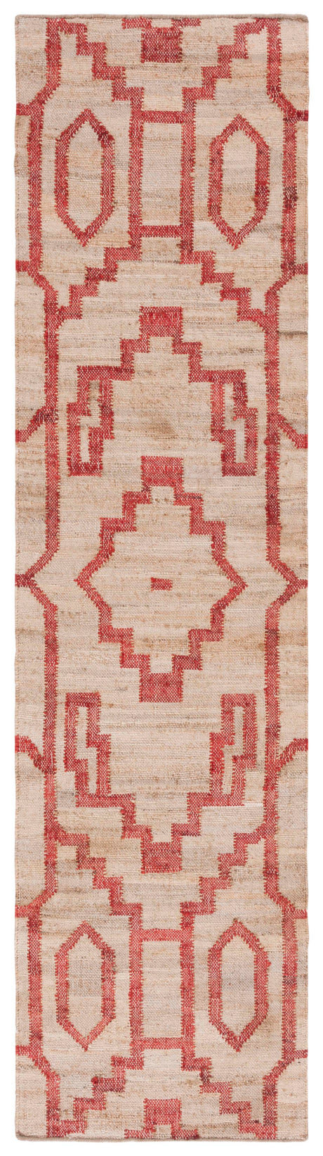 Safavieh Natural Fiber Nfb750Q Natural/Red Rug.