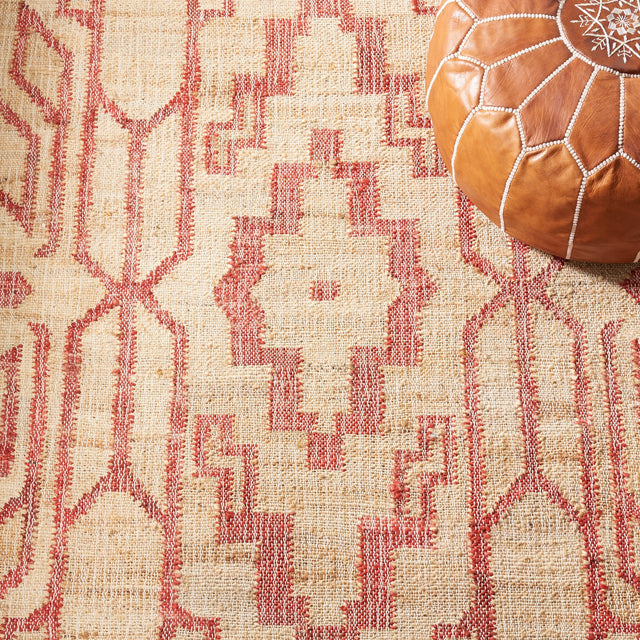 Safavieh Natural Fiber Nfb750Q Natural/Red Rug.