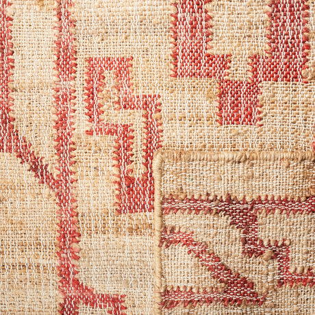 Safavieh Natural Fiber Nfb750Q Natural/Red Rug.