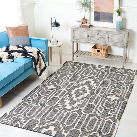 Safavieh Natural Fiber Nfb750Z Black/Ivory Rug.