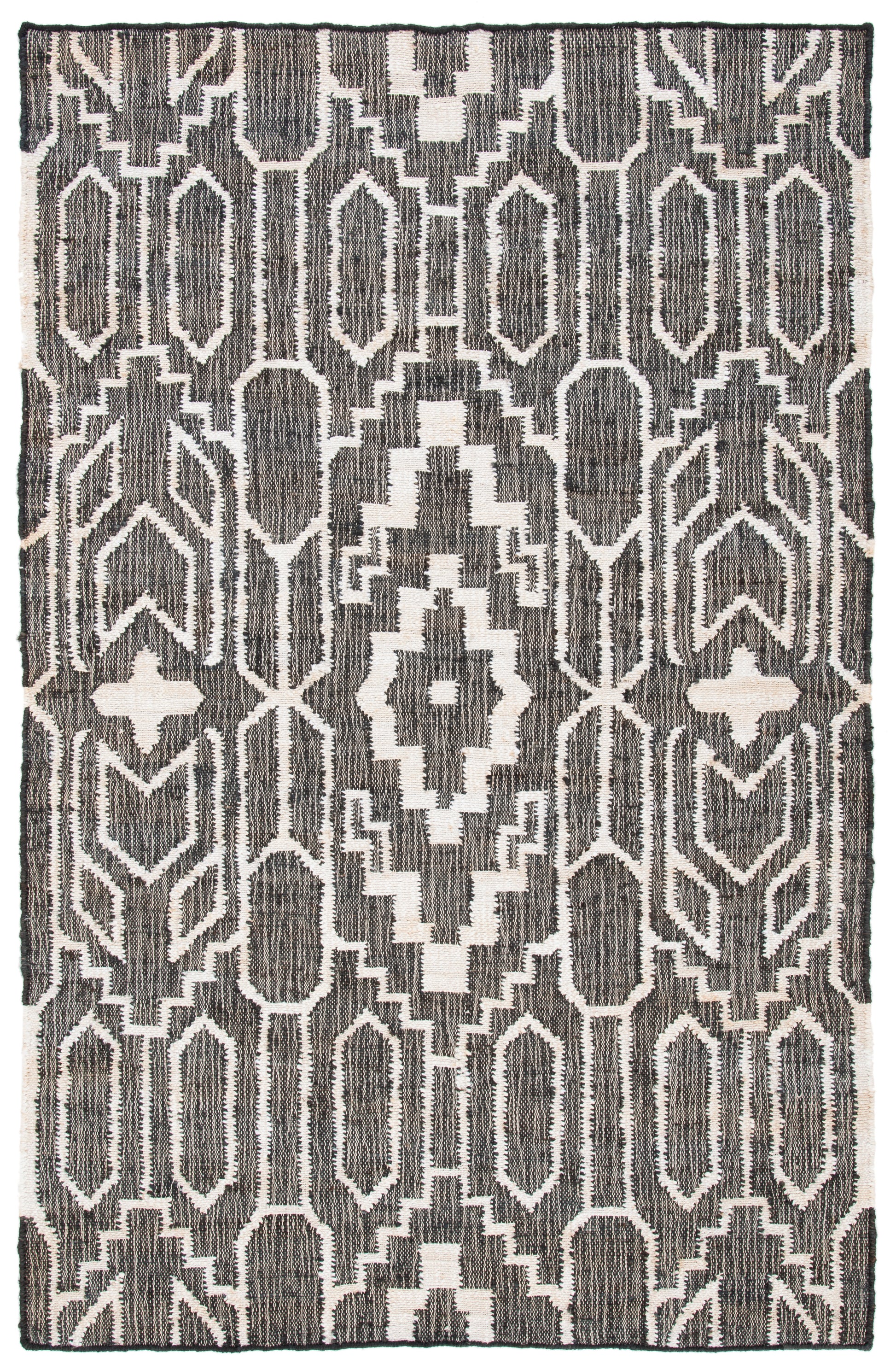 Safavieh Natural Fiber Nfb750Z Black/Ivory Area Rug