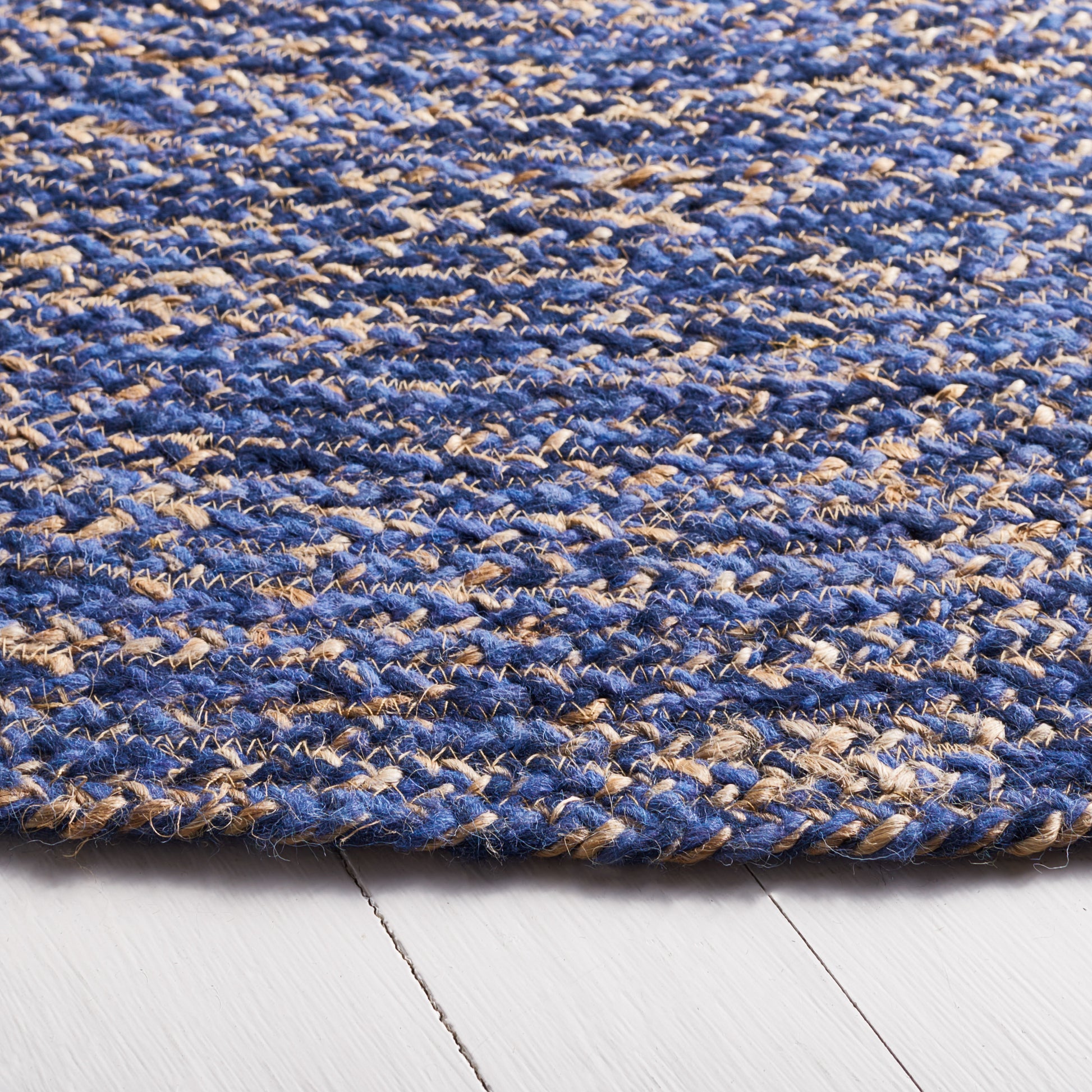 Safavieh Natural Fiber Nfb950M Blue/Natural Area Rug