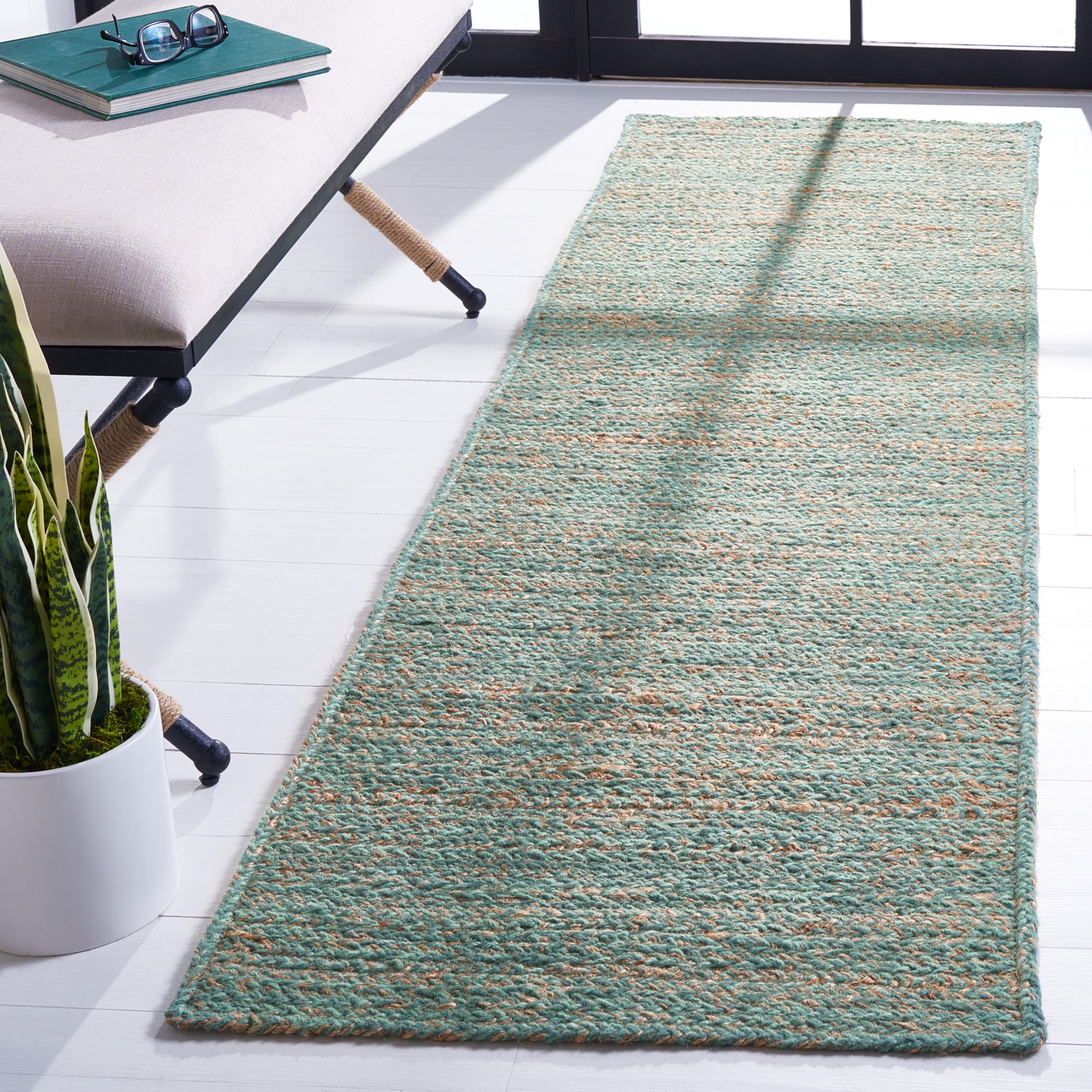 Safavieh Natural Fiber Nfb950Y Green/Natural Area Rug