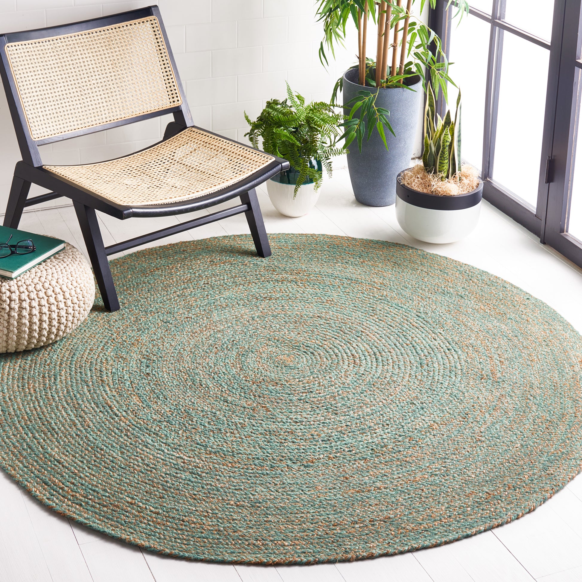 Safavieh Natural Fiber Nfb950Y Green/Natural Area Rug