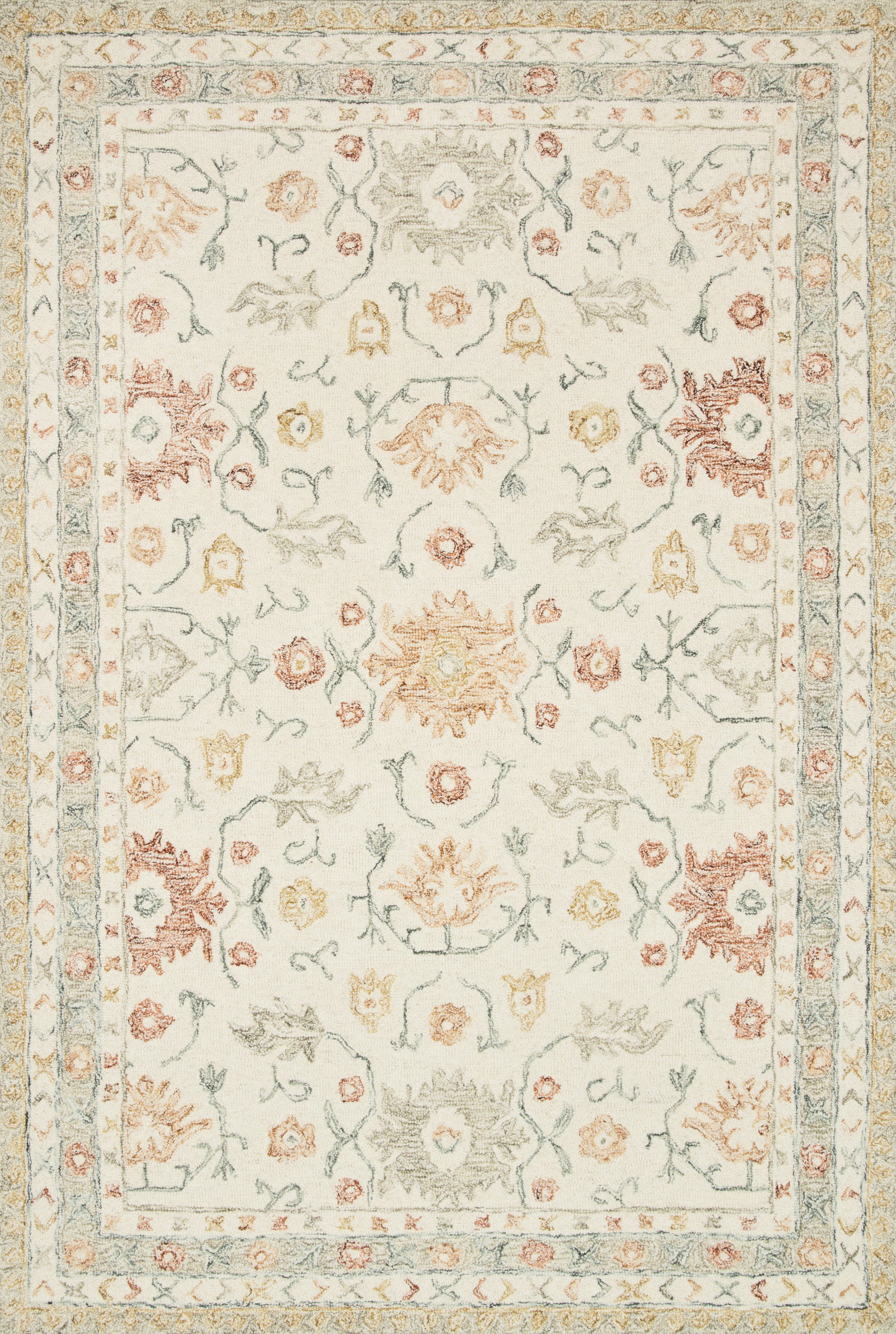 Loloi Norabel Nor-03 Ivory/Rust Area Rug