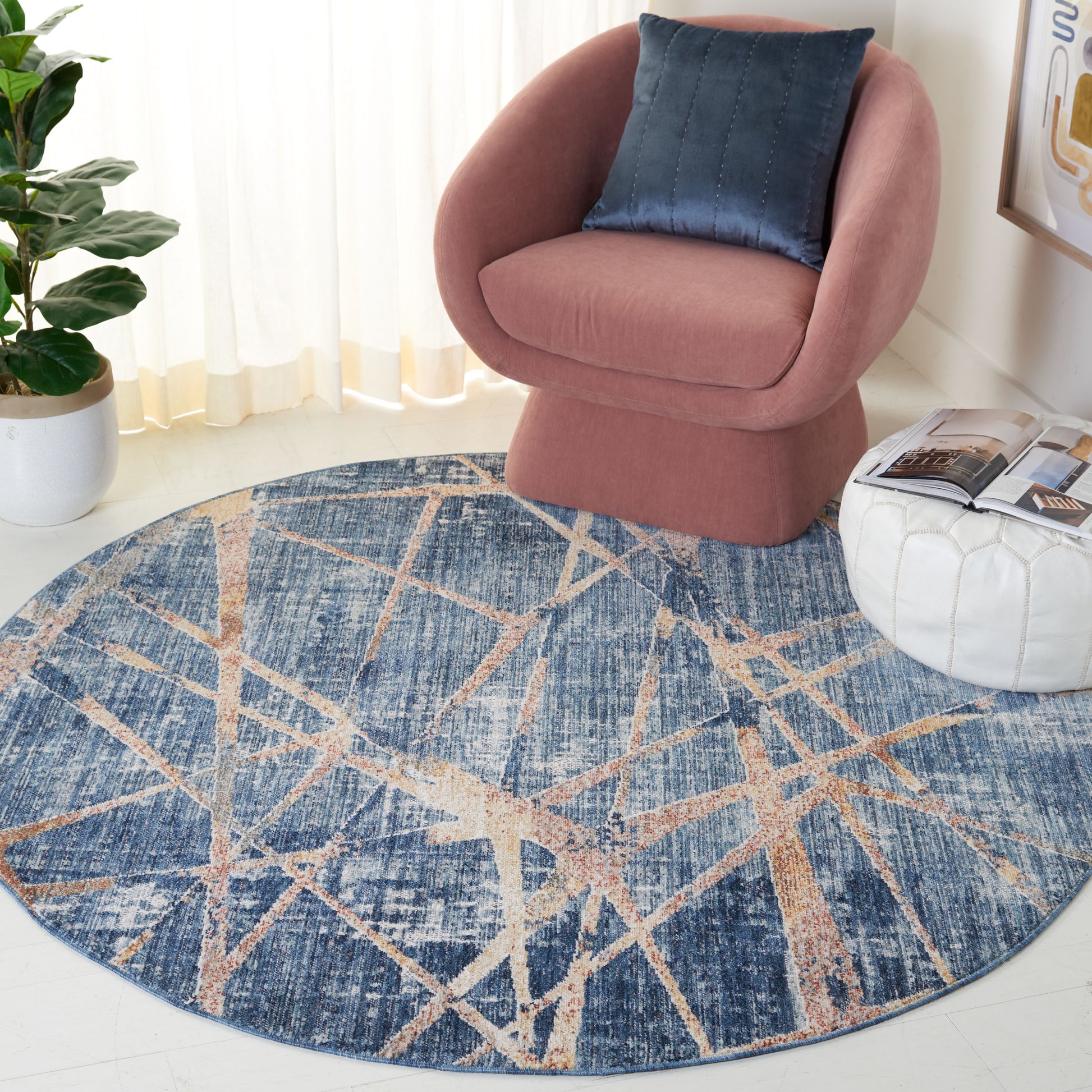 Safavieh Olympia Opa222N Blue/Navy Area Rug