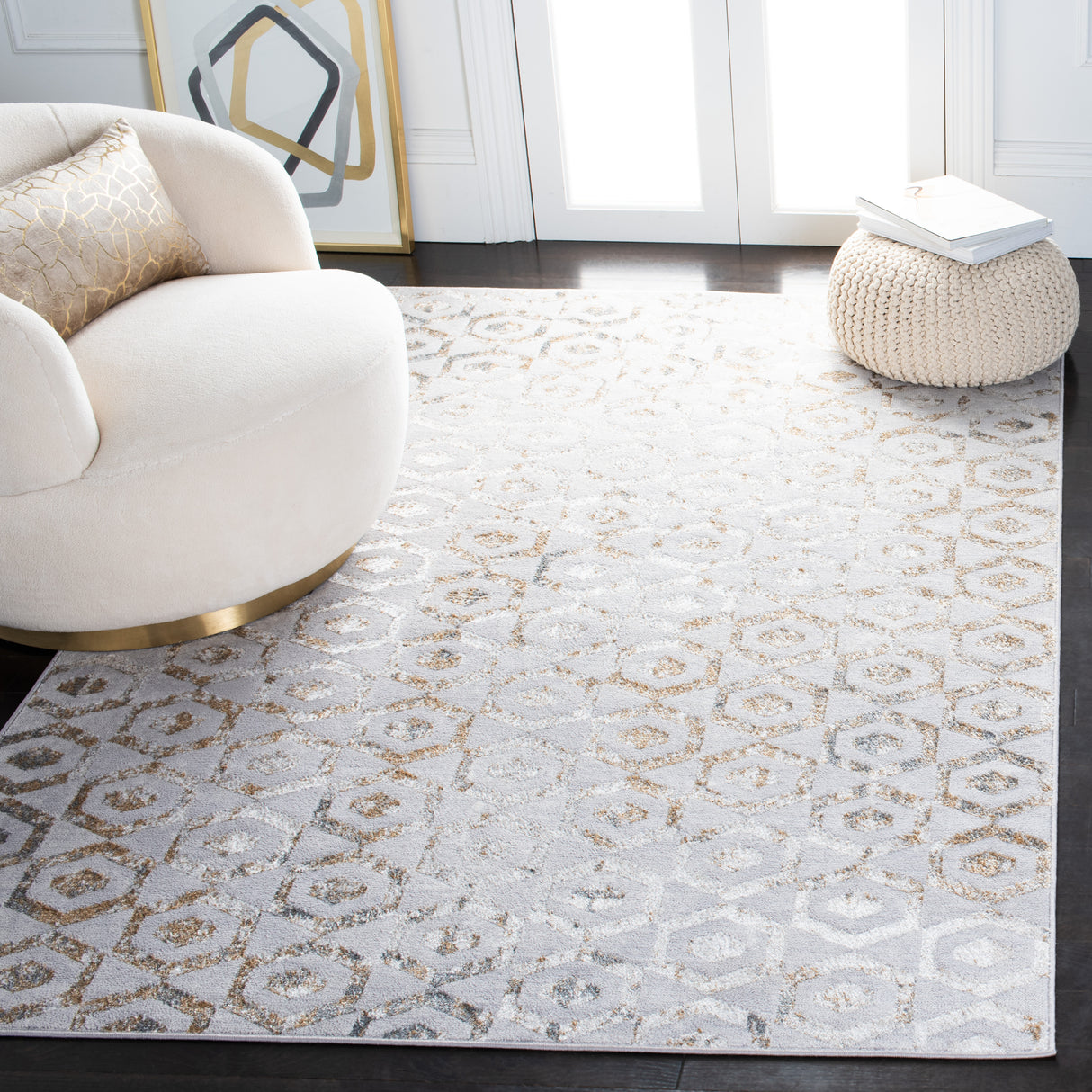 Safavieh Orchard Orc608F Grey/Gold Rugs.